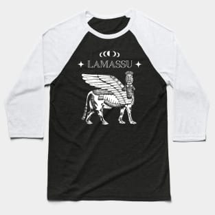 Lamassu Illustration V2 (white print) Baseball T-Shirt